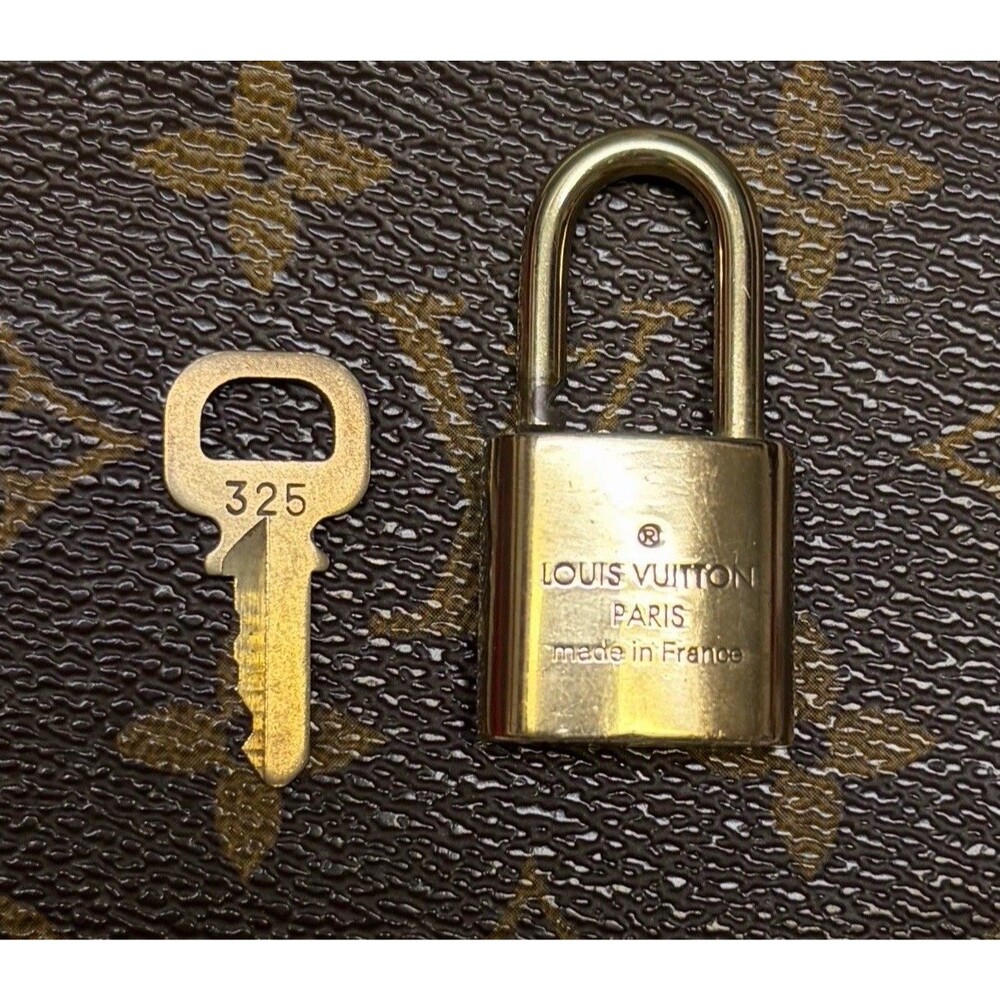 Louis Vuitton PadLock Lock & Key Fully Functional Brass Gold Authentic #325